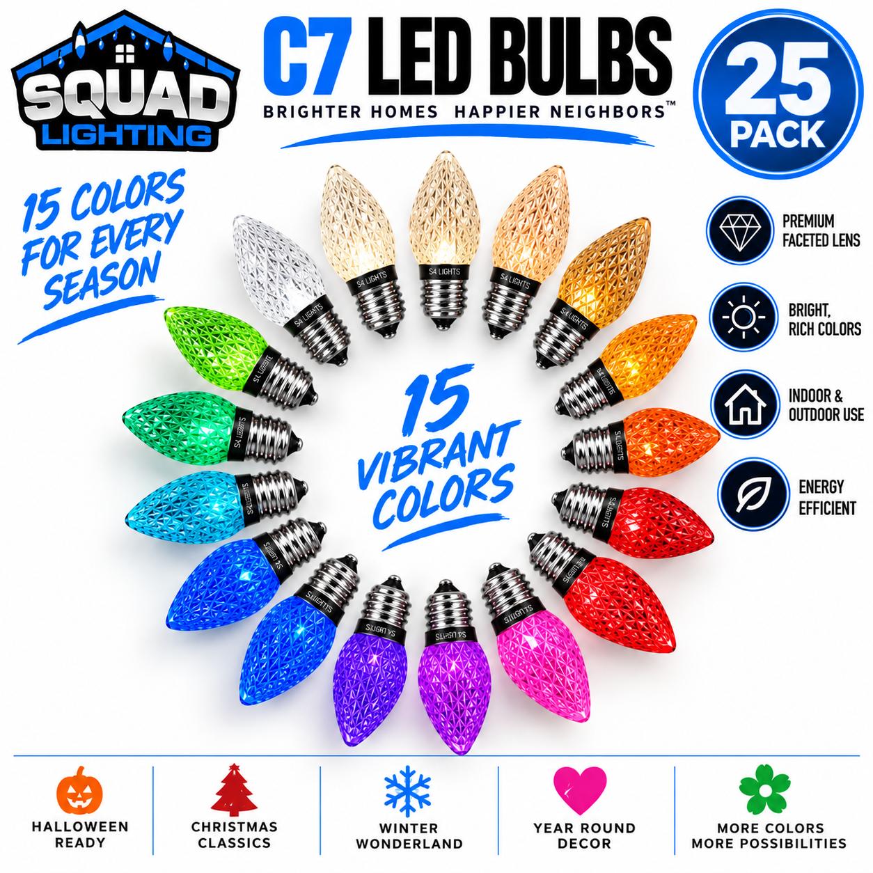 C7 LED FACETED BULBS